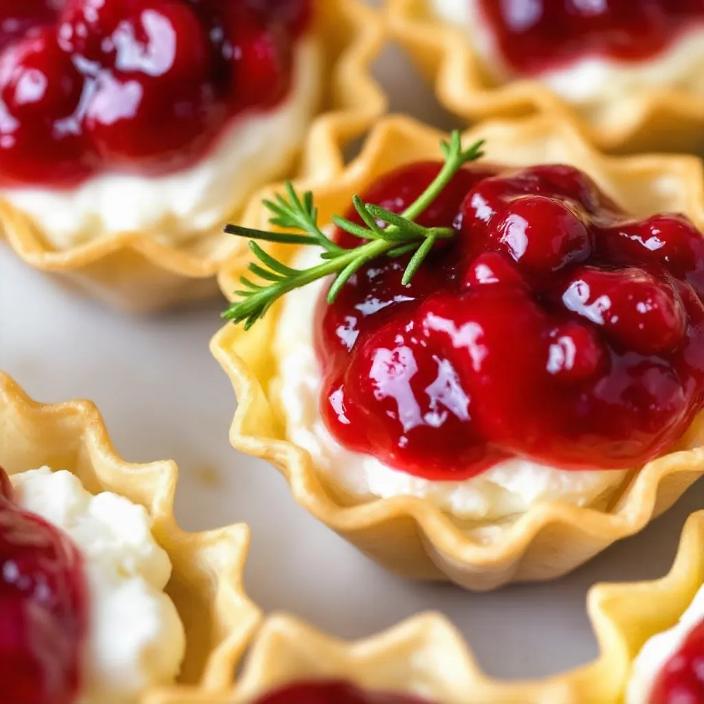 Cranberry Phyllo Cups with Goat Cheese – Thanksgiving Appetizer