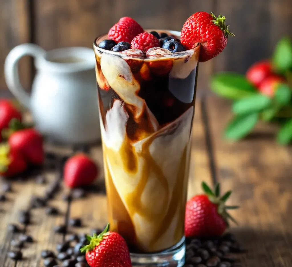 Berry Vanilla Iced Coffee – A sweet and fruity iced coffee trend.