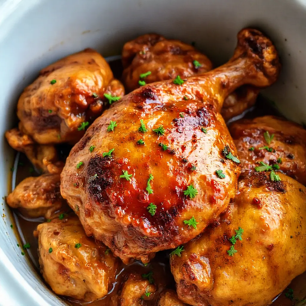 Juicy slow-cooked crockpot chicken